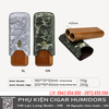 Bao Da Du Lịch 2 Điếu Lubinski YJA-50029 Chính Hãng – Da Microfiber Cao Cấp, Lót Gỗ Tuyết Tùng, Nhỏ Gọn Sang Trọng