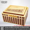 Hộp bảo quản cigar Lubinski YJA-60055 – Gỗ tuyết tùng cao cấp, chứa 80-100 điếu, phong cách sang trọng