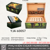 Hộp Bảo Quản Cigar Lubinski Chính Hãng YJA-60057 – Gỗ Tuyết Tùng, Hoạ Tiết Sư Tử Xanh Lá, Humidor 82 Điếu Cao Cấp
