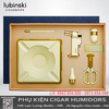 Bộ phụ kiện cigar 6 món Lubinski YJA-80031 – Hộp quà tặng cao cấp, đa năng cho người chơi xì gà