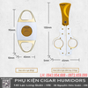Bộ phụ kiện cigar 10 món Lubinski YJA-80032 – Hộp quà tặng cao cấp, đa năng dành cho giới sành xì gà