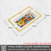 Bộ phụ kiện cigar Lubinski YJA-80034 – Bật lửa khò 2 tia và gạt tàn cao cấp, hợp kim kẽm + sứ sang trọng