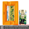 Bộ phụ kiện cigar Lubinski YJA-80034 – Bật lửa khò 2 tia và gạt tàn cao cấp, hợp kim kẽm + sứ sang trọng