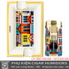 Bộ phụ kiện cigar Lubinski YJA-80034 – Bật lửa khò 2 tia và gạt tàn cao cấp, hợp kim kẽm + sứ sang trọng