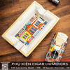 Bộ phụ kiện cigar Lubinski YJA-80034 – Bật lửa khò 2 tia và gạt tàn cao cấp, hợp kim kẽm + sứ sang trọng