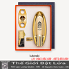 Set Quà Tặng Cigar LUBINSKI 3 Món Cao Cấp Chính Hãng – Bật Lửa Khò, Cắt Cigar, Gác Cigar YJA-80036