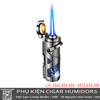 Bật Lửa Đa Năng Jobon ZB608 Chính Hãng – 3 Trong 1: Khò 1 Tia, Đục & Thông Cigar, Có Hộp Sang Trọng