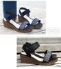 SANDALS của Partir d'abord 【送料無料】日本製 サンダル partir d'abord 美脚 サンダル レディース 歩きやすい 旅行 大きいサイズ ストラップサンダル ヒール ウェッジソール おしゃれ 履きやすい 痛くない 疲れにくい 脱げない コンフォート 夏 キラキラ ラインストーン ブラック 黒 ネイビー 92593