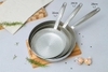 Chảo inox thêu nổi embrossed Silver Crown Kaiyo Size 24cm dáng cạn