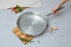 Chảo inox thêu nổi embrossed Silver Crown Kaiyo  Size 28cm dáng cạn