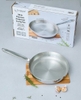 Chảo inox thêu nổi embrossed Silver Crown Kaiyo  Size 28cm dáng cạn