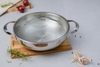 Chảo inox thêu nổi embrossed Silver Crown Kaiyo 2 tay cầm size 28