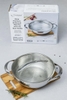 Chảo inox thêu nổi embrossed Silver Crown Kaiyo 2 tay cầm size 28