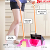 Bộ chổi + ky hốt rác Lion Star có cán - DP-16