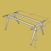 Gia công khung bàn sắt cho bàn họp 1800x900mm