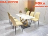 Chân bàn inox mạ chữ X cong CBA-PVDXCONG