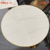 Mặt bàn tròn đá Ceramic/ mặt gỗ MDF bọc viền vàng MBVVT