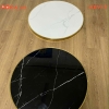 Mặt bàn tròn đá Ceramic/ mặt gỗ MDF bọc viền vàng MBVVT