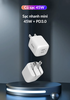 Củ sạc nhanh Bagi 45W 2 cổng Type-C PD45W