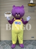Mascot gấu Yeac tím