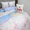 Bộ chăn ga gối lụa Hàn Quốc, drap trải giường siêu mát mịn Julia 857