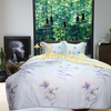 Bộ chăn ga gối lụa Hàn Quốc, drap trải giường siêu mát mịn Julia 878