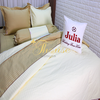 Bộ chăn ga gối drap giường màu trơn cotton satin Ai Cập Julia 542