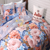 Bộ chăn ga gối drap giường cotton satin Hàn Quốc Julia 486BC
