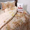 Bộ chăn ga gối ra giường satin gấm tơ tằm Hàn Quốc Julia 747