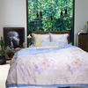 Bộ chăn ga gối lụa Hàn Quốc, drap trải giường siêu mát mịn Julia 857