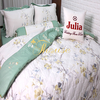 Bộ chăn ga gối drap giường cotton satin Hàn Quốc Julia 402