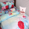 Bộ chăn ga gối drap giường cotton satin Hàn Quốc Julia 495