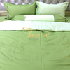Bộ chăn ga gối drap giường màu trơn cotton satin Ai Cập Julia 538