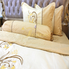 Bộ chăn ga gối drap giường màu trơn cotton satin Ai Cập Julia 463BC