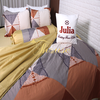 Bộ chăn ga gối lụa Hàn Quốc, drap trải giường siêu mát mịn Julia 861