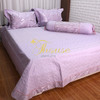 Bộ chăn ga gối ra giường satin gấm tơ tằm Hàn Quốc Julia 711BC
