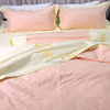Bộ chăn ga gối drap giường màu trơn cotton satin Ai Cập Julia 527BC