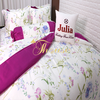 Bộ chăn ga gối lụa Hàn Quốc, drap trải giường siêu mát mịn Julia 866