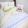 Bộ chăn ga gối drap giường màu trơn cotton satin Ai Cập Julia 548