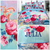 Bộ chăn ga gối drap giường cotton satin Hàn Quốc Julia 495