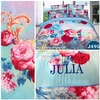 Bộ chăn ga gối drap giường cotton satin Hàn Quốc Julia 495BC