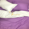 Bộ chăn ga gối drap giường màu trơn cotton satin Ai Cập Julia 545