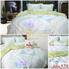Bộ chăn ga gối lụa Hàn Quốc, drap trải giường siêu mát mịn Julia 876