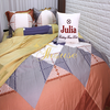 Bộ chăn ga gối lụa Hàn Quốc, drap trải giường siêu mát mịn Julia 861