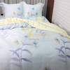 Bộ chăn ga gối lụa Hàn Quốc, drap trải giường siêu mát mịn Julia 878
