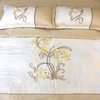 Bộ chăn ga gối drap giường màu trơn cotton satin Ai Cập Julia 463BC