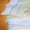 Bộ chăn ga gối drap giường màu trơn cotton satin Ai Cập Julia 548