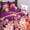 Bộ chăn ga gối drap giường cotton satin Hàn Quốc Julia 492BC
