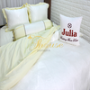 Bộ chăn ga gối ra giường satin gấm tơ tằm Hàn Quốc Julia 717