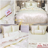 Bộ chăn ga gối ra giường satin gấm tơ tằm Hàn Quốc Julia 763BC